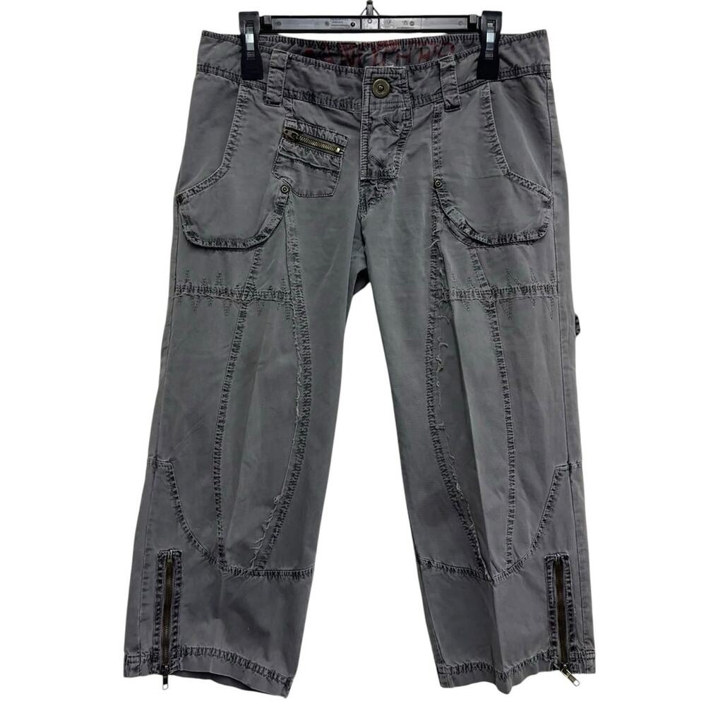 Another Anthropologie‎ Gray Cropped Cargo Pants Women's Size 6